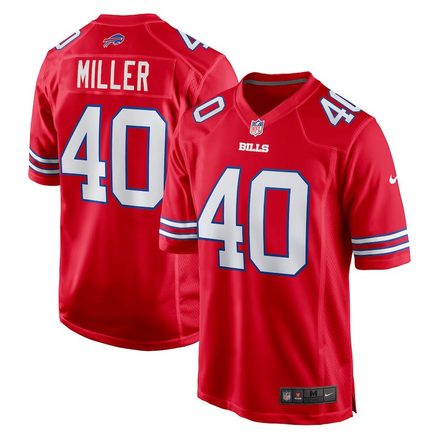 Men Buffalo Bills 40 Von Miller Nike Red Alternate Game NFL Jersey